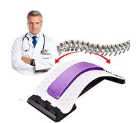 JIUCARE Barella Posteriore, Massaggiatore Back Stretcher con Perline Magnetiche per Sollievo dal Mal di Schiena, 3 Livelli Regolabili Supporto Lombare per Agopuntura Posteriore Relax (Viola)