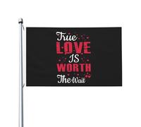 Jiue Love Js Worth The Wait Bandiera Verticale Garden Bandiera Da Giardino Resistente Alle Intemperie Segnali Da Giardino Robuste Per Festa Letto Parete 3X5 Ft