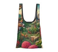 JIUFOTK Borsa per la spesa pieghevole e riutilizzabile con il logo del fiore di montagna dello Stato della Pennsylvania, borsa per la spesa portatile per l'uso quotidiano.