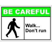 JIUFOTK Cammina... Non correre, fai attenzione Oshaansi, cartello in metallo alluminio 12x16 pollici