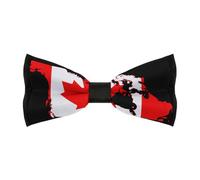 JIUFOTK Canada-Flag-Map Adjustable Pre-Tied Bow Ties for Men Formal Bowtie Neck Band Gift for Wedding