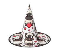 JIUFOTK Cappello da strega di Halloween con parte superiore pieghevole, motivo: Carlini e Cuccioli, per feste e cosplay.