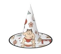 JIUFOTK Cappello da strega di Halloween con parte superiore pieghevole, stile giapponese kawaii, per feste e cosplay.