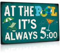 JIUFOTK Cartello con le regole della piscina, decorazioni per piscine interne ed esterne, cartello in metallo di alluminio, in piscina, It's 500, 8x12 pollici