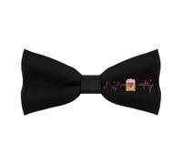 JIUFOTK Cuori che battono con la birra, papillon pre-annodati per uomo, papillon regolabili con clip, abbigliamento formale, smoking, matrimonio