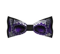 JIUFOTK Day Of The Dead Skull Adjustable Pre-Tied Bow Ties for Men Formal Bowtie Neck Band Gift for Wedding