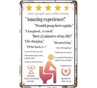 JIUFOTK Divertente decorazione per il bagno, sorprendente cartello in metallo per WC, vorrei fare la cacca di n qui, concorso per WC vintage per bar, caffè, pub, casa, 5,5x8 pollici