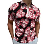 JIUFOTK Magliette da Golf da Baseball Little Sister Biggest Love per Uomo, a Maniche Corte, con Colletto, Casual, da Uomo