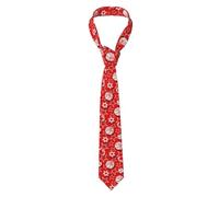 JIUFOTK Mens Silk Ties, Basketball Football Sports White Red Neckties For Men, Fashion Business Casual Wedding Ties, Unique Gift For Dad, Husband, Groom