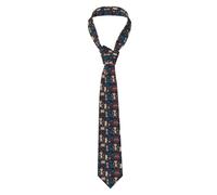 JIUFOTK Mens Silk Ties, Native Tribal Historical Theme Traditional Ethnic Neckties For Men, Fashion Business Casual Wedding Ties, Unique Gift For Dad, Husband, Groom