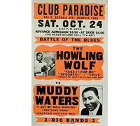 JIUFOTK Muddy Waters Howlin' Wolf Blues Targa in metallo vintage 8x12 pollici - Targa da parete per casa, bar e pub