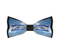 JIUFOTK Papillon classici regolabili per uomo, con clip, per il giorno dell'indipendenza israeliana, adatti per abbigliamento formale, per lavoro e matrimonio.