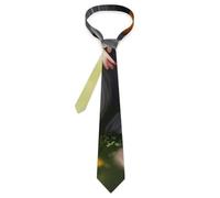 JIUFOTK Rabbits And Guinea Pigs Classic Ties for Men Trendy Graphic Printing Necktie Wedding Business