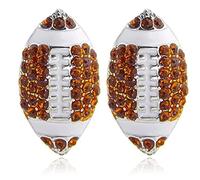 JIUIQL Orecchini pendenti da donna, alla moda, con strass scintillanti, a forma di pallone da calcio, pallacanestro, softball, idea regalo, Metallo