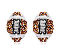 JIUIQL Orecchini pendenti da donna, alla moda, con strass scintillanti, a forma di pallone da calcio, pallacanestro, softball, idea regalo, Metallo