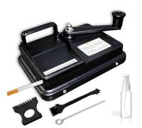 JIUJITSAW Macchinetta per Sigarette 8mm, Rollatore Sigarette Portatile con Accessori, Macchina per Sigarette Manuale per Tabacco, Idea Regalo per Uomo (Nero)