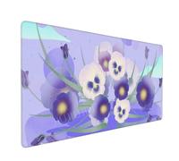 JIUJIUJIU Tappetino per mouse da gioco Purple Skull Flower (800x300mm) | Bordi cuciti e superficie facile da pulire per l'uso domestico e in ufficio