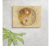 JIUJIUJIU Wall Art Poster Tai Chi Yin and Yang Diagram Mural Artwork Canvas Prints Modern Picture Painting For Home Bedroom Decorations