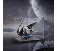 JIULIN Espositore in acrilico compatibile con Lego 75382 TIE Interceptor modello di aereo, antipolvere, impermeabile, trasparente