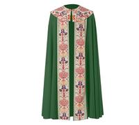 JIULINGHOU Casula sacerdote cattolico Chiesa Messa Vestment Vestment Casula Massa Collare Rotondo Vestaglia Abiti Halloween