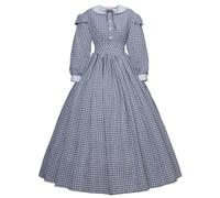 JIULINGHOU Costume da donna villaggio coloniale vittoriano anni '60 Guerra civile del sud Belle abito da ballo vestito Dickens costume