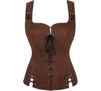 JIULINGHOU Costume da pirata, unisex, per adulti, medievale, rinascimentale, gotico, vichingo, steampunk, gilet