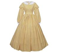 JIULINGHOU Costume reggenza da donna, vestito da prateria coloniale, vestito da guerra civile