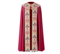 JIULINGHOU Mantello unisex per chiesa cattolica, mantello da sacerdote, celebrante, casula, vestaglia