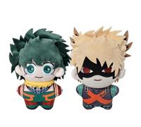 Jiumaocleu 2 pz MHA Figura Midoriya Izuku Peluche Bakugou Katsuki Bambole 10 CM Cuscino Cuscino Peloso Auto Borsa Decorazione Regalo per i Fan