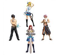 Jiumaocleu 4 statuette a forma di coda di fata anime, Lucy Heartfilia/Natsu Dragneel/Gurei Soruju, personaggio anime, statuetta da collezione, giocattolo da collezione, ornamenti da scrivania