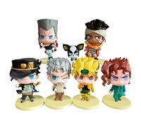 Jiumaocleu 7 pezzi Anime Figure, 3,5-7,5 cm Dio Brando, Kujo Jotaro, Giorno Giovanna, Bruno Bucciarati, Kakyoin Noriaki Figura Set