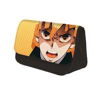 Jiumaocleu Anime, Kamado Tanjiro Pencil Case, Agatsuma Zen'itsu, astuccio portatile per cancelleria, grande capacità, per i fan, Tipo 2., 22x7.5x13cm, Astuccio per matite
