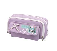 Jiumaocleu Astuccio per matite a tema anime Miku, astuccio per penne Miku, grande capacità, astuccio per cancelleria con cerniera, per studenti, Miku 1, 21cm*5.5cm*11cm, Zaino per la scuola