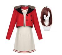 Jiumaocleu Ayase Momo - Set completo per costume cosplay con cappotto, vestito e orecchini, per donne adulte e feste di Halloween