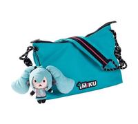 Jiumaocleu Borsa a tracolla Miku con figure di Miku, borsa a tracolla di grande capacità, con anime blu, idea regalo per la stagione scolastica, Tipo 1., 30*8*20 cm