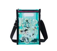 Jiumaocleu Borsa a tracolla trasparente Anime Miku Tote Bag per viaggi e shopping Magic Color PVC trasparente Festival borsa per donne uomini, Tipo 2., 16.5*25 cm