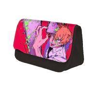 Jiumaocleu Chainsaw Man Pencil Case Anime, astuccio Denji, astuccio portatile, grande capacità, per la scuola, per bambini e adolescenti, Tipo 4., 22x7.5x13cm, Astuccio per matite