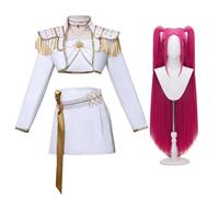 Jiumaocleu Costume cosplay Rumi Mira Outfit Anime Zoey/Mira Cosplay con parrucca, top da donna, gonna, gioco di ruolo, uniforme per spettacoli teatrali, uniforme per Halloween