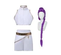 Jiumaocleu Costume cosplay Rumi Mira Outfit Anime Zoey/Mira Cosplay con parrucca, top da donna, gonna, gioco di ruolo, uniforme per spettacoli teatrali, uniforme per Halloween