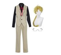 Jiumaocleu Dazai Osamu - Costume da Kunikida Doppo da Dazai Osamu, set completo, per Halloween, Natale, carnevale, feste, per uomo e donna