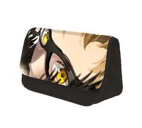 Jiumaocleu Haikyu - Astuccio per matite, con stampa anime, con occhi di ruolo, grande capacità, con cerniera, organizer per studenti, per il rientro a scuola, Tsukishima Kei, 22×7.5×13cm, Astuccio