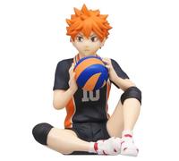Jiumaocleu Haikyuu Hinata Shoyo Figura Statua Modello, Take the Ball Seduto Pose, Action Figure Anime Cake Topper Decorazione Desktop da Collezione per i fan