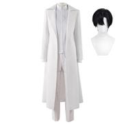 Jiumaocleu Ivan - Costume da cosplay, colore: nero e bianco, set completo | Vestiti Anime Ivan, gioco di ruolo per adulti per Carnevale Halloween Party, Convention Comic