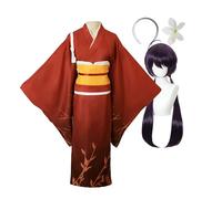 Jiumaocleu Izumi Kyouka Cosplay BSD Costume Completo Set Completo Kimono Rosso Izumi Kyouka Costume per Halloween Natale Carnevale Partito Dress Up