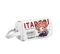 Jiumaocleu JJK - Astuccio portapenne per ragazzi e ragazze, motivo anime Geto Suguru Gojo Satoru a doppio strato, per studenti 20 x 8 x 10 cm, Bianco 10, 20*8*10cm, Astuccio