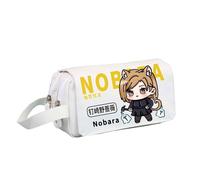 Jiumaocleu JJK - Astuccio portapenne per ragazzi e ragazze, motivo anime Geto Suguru Gojo Satoru a doppio strato, per studenti 20 x 8 x 10 cm, Bianco 3, 20*8*10cm, Astuccio