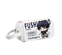 Jiumaocleu JJK - Astuccio portapenne per ragazzi e ragazze, motivo anime Geto Suguru Gojo Satoru a doppio strato, per studenti 20 x 8 x 10 cm, Bianco 5, 20*8*10cm, Astuccio