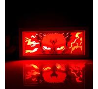 Jiumaocleu JJK Gojo Satoru Paper Cut Light Box Fushiguro Megumi 3D Shadow Box Frame LED Lampada Notturna 16 Colori Cangianti per la Decorazione della Camera da Letto