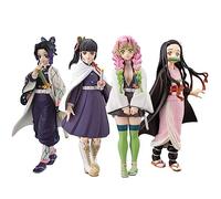 Jiumaocleu Kamado Nezuko + Tsuyuri Kanao + Kochou Shinobu + Kanroji Mitsuri Figura, 4 statuette anime da 16 cm, modello scultura, realizzato a mano