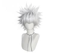 Jiumaocleu Killua Zoldyck Costume Cosplay Personaggio Anime Killua Zoldyck T-shirt Bianca Set Completo Halloween Gioco di Ruolo per Uomini Adulti